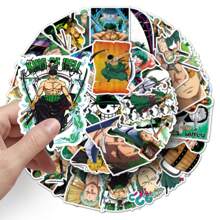ONE PIECE 50PCS Cartoon Fight Anime One Piece Zoro Waterproof Stickers Cool Graffiti Decals DIY Phone Suitcase Laptop Fridge Wall Decoration Sticker Room Decor Home Decor Wall Stickers Personalised Stickers