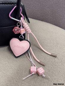 HXXOOS Chaveiro Estilo de Menina Quente Y2K com Dado em Formato de Coração Rosa - Chaveiro Fofo e Macio de Menina, Acessório Doce e Legal com Corda Trançada, Decoração em Cor de Doce para Meninas, Mulheres, Estudantes - Presente Perfeito e Uso Diário