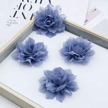 5 件/包 8 厘米布料人造山茶花蕾丝花边，手工 DIY 花卉装饰配件，适用于婚纱、发饰 - 彩色 - 查看 8