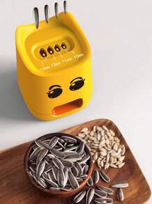 1pc Slouchy Sunflower Seeds Sheller Manual Peeling Tool, Slouchy Cow Shaped Manual Sunflower Seed Sheller, Cute Creative Cartoon Plastic Shelling Tool For Nuts, Portable Household/Outdoor Camping Hiking Slouchy Sunflower Seeds Sheller Manual Peeling Tool, Cartoon Watermelon Seed Mini Plastic Toy, Small & Portable, Cute Slouchy Manual Toy, Kitchen Supplies, Batteries Not Included