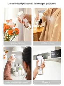 1pc Multi-Size High Pressure Mini Spray Bottle, Ultra Fine Mist Refillable Travel Clear Spray Bottle For Hair, Makeup, Gardening And Kitchen