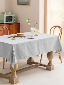 1/12 piezas Mantel de estilo japonés de unicolor y a rayas, mantel rectangular simple para sala de estar, comedor, fiestas, decoración del hogar - Multicolor - Ver 9