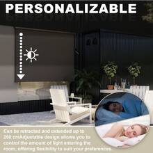 VA-Cerulean Vertical Awning 120/160/180/200 X 250 Cm For Balcony And Terrace – Weather-Resistant Privacy And Sun Protection With Hand Crank – Vertical Roller Blind For Indoor And Outdoor Use – Balcony Privacy Screen With PU Coating – Anthracite/Gray - Dark Grey - View 7