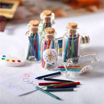 14PCS/28PCS/42PCS/56PCS/70PCS Dollhouse Mini Canned Colorful Miniature Food Toys, 1/6 1/12 Scale Dollhouse And Doll Cake Decorations, Moss Micro Landscape, Succulent Landscape, Doll House Accessories, Ocean Bottle, Galaxy Bottle DIY Materials, Mobile Phone DIY Decorations, Desktop Mini Ornaments