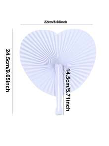 1/5/10pcs Customized Heart-Shaped Wedding Fans, Wedding Favor For Guests, With Organza Bag, Bridal Party Favor, Can Also Be Used As Mother's Day, Teacher's Day, Graduation Ceremony, Commemorative Gift For Her, Small Corporate Party Favor, Durable, Colorful, Cute, Adorable, Funny, Kawaii, For Teacher, For Boys And Girls, For Teenagers, Junior High School Students, Middle School Students, High School Senior High School Students, College Students, University Students, Freshman, Sophomore, Underclassmen - Multicolor - View 3