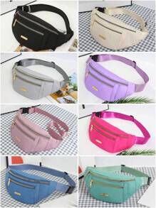 Bolsa de cintura feminina da moda casual para deslocamento esportivo bolsa de ombro portátil crossbody com vários bolsos, bolsa para telefone