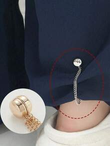 Pinzas metálicas sin costuras y antideslizantes para doblar los bajos de los pantalones y los sombreros tipo cubo - Fáciles de instalar, ajuste , disponibles en una variedad de colores, clips para fijar el bajo de los pantalones, hebillas para dobladillos, ajustadores de dobladillo de pantalón, accesorio para acortar el bajo de las camisetas, con succión magnética, hebillas sin coser