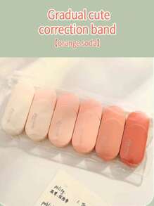 1pc Elegant Oval Shape Gradient Color Correction Tape, Quiet Correction Tape For Students Back To School