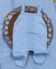 Luxury Knit Maternity Outfit For Girls Dress - Blue - View 3