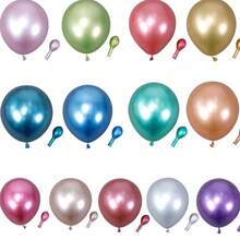 Metallic Latex Balloon Balloon 50 Units - Size 12 Different Colors - Rose Gold - View 5