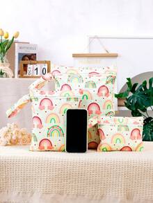 3pcs Reusable Waterproof Wet Dry Bag, Suitable For Travel, Beach, Pool, Baby Items, Yoga, Gym, Can Hold Swimwear Or Wet Clothes