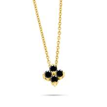 Colar Elegante Feminino de Moissanite Colorido e Deslumbrante, Incrustado com Quatro Moissanites Coloridos - Joias Femininas Ideais para Noivado e Casamento, Presente Perfeito para Dia dos Namorados, Páscoa, Dia das Mães, Ação de Graças e Natal