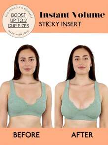 1 paio di cuscinetti adesivi biadesivi per reggiseno, sollevamento e imbottitura invisibile per il seno delle donne, reggiseno in silicone idrorepellente ultra-lifting per sport, costumi da bagno e abiti