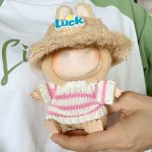 [Numai haine] Costum de păpușă Crybaby din bumbac, set unic pufos pentru păpuși de 6-7 inch, accesoriu pentru păpuși cu pandantiv breloc, haine universale pentru păpuși, decorează-ți păpușile (păpușa nu este inclusă)