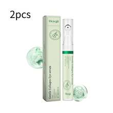 Hoygi 眼霜、眼部精华、眼部按摩器、眼部护理、胶原蛋白眼部精华滚轮、淡化细纹和皱纹、保湿、减少黑眼圈和浮肿眼部按摩护理 - 米色 - 查看 8