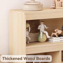 Huisuilinss Toy Storage Organizer,5 Cube Kids Bookshelf,Wood Storage Cabinet,Kids Bookcase,Children's Toy Shelf For Boys Girls Playroom Classroom Nursery Kids Room Hallway - Wood color - View 6