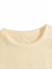 新娘图案休闲宽松圆领短袖T恤，新娘派对礼物，婚礼季时尚派对T恤，夏季休闲短袖T恤 - 杏色 - 查看 6