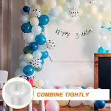 3pcs Balloon Strips Party Supplies, 16.4Ft White Balloon Arch Decoration For Wedding, Party, Birthday, Graduation