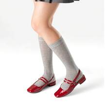 1 Paar glänzende Mary Jane Schuhe im Preppy Stil aus TPU mit Beleuchtung, geeignet für Outdoor, Büro, Party, Frühling/Sommer