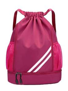 SEYATULLH 防水便携背包，适合运动和旅行，大容量收纳，抽绳运动健身包，大容量干湿分离运动包，运动健身瑜伽包，可折叠抽绳背包，篮球鞋收纳包，适合徒步、健身、瑜伽和上学，男女通用，旅行必备，耐用健身包