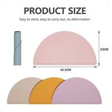 1 pieza Alfombrilla semicircular de silicona para mascotas, adecuada para gatos y perros - Diseño resistente al calor y antideslizante (talla grande de 10 opciones de color) - Certificado FDA/UE, apto para lavavajillas - Regalo ideal para amantes de las mascotas, certificado halal, aprobado por LFGB - Multicolor - Ver 4