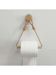 1 Stück dekorativer hängender Toilettenpapierhalter - platzsparender Toilettenpapier-Spender mit einfachem Rollenwechsel - Badezimmer-Accessoires für moderne Häuser, Haushaltsartikel, Tisch - Verschiedenfarbig - Übersicht 5