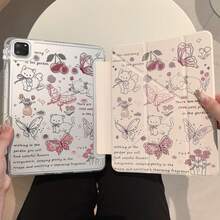 1个亚克力平板电脑保护壳，超薄/智能支架/自动唤醒功能，兼容iPad Mini 7/6、9.7/10.2/10.5英寸、Air 4/5/6、第十代、10.9英寸、Pro 11英寸、Air 11 (M2)、Air 13和Pro 11 (M4) - 黑色 - 無色 - 查看 14