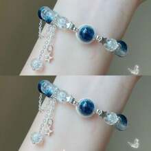 Fashionable Crescent Moon & Starry Galaxy Design Bracelet For Women, Dainty & Chic, Suitable For Party, Holiday, Travel Wear