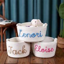 1 pieza Cesta personalizada hecha a mano como regalo de cumpleaños, organizador de juguetes de tejido de cordón I, elegante otoño, multifuncional, elegante, de alta calidad, único, para sala de té, hogar, jardín, oficina, para aniversarios, para el Día de San Valentín, para el Día de la Madre, para el Día del Padre, para graduaciones, para bodas, para inauguración de casa