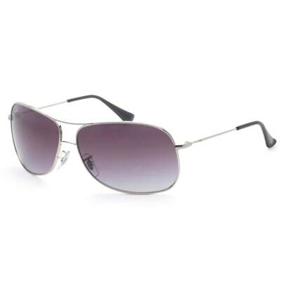Men's 64 Mm Silver Sunglasses