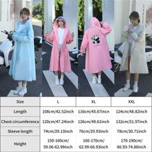 Lächelnde Panda Mode Regenjacke mit verlängertem EVA Material, haltbar und atmungsaktiv für Herren und Damen, geeignet für Outdoor Wandern | Elektrisches Fahrrad Fahren Regenjacke