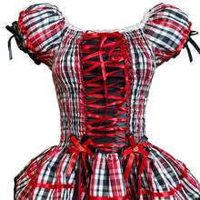 2025 Country Party Dress For Adults In Black And White Plaid