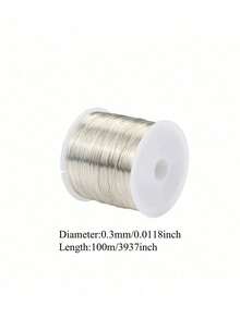 100M/Roll Gold Silver Color Metal Wire,High-Quality Stainless Steel Jewelry Wire,Non-Fading, Non-Rusting, High-Color Fastness, Durable, For Bracelet Necklace DIY Colorfast Beading Wire,Jewelry Cord,String Handcraft Making - 彩色 - 查看 9