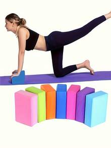 1pc High Density Yoga/Pilates Brick, Adult Exercise Dance Fitness Massage Yoga Block - Multicolor - View 5