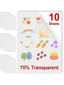 50 Blatt bedruckbares Vinyl Aufkleberpapier, wasserfestes A4 transparentes Kopierpapier, Tintenstrahldrucker, DIY selbstklebende Etiketten Aufkleber, Fantasy Thema, Fenster Dekoration | Regenbogen Effekt | Glänzende Oberfläche | Halloween Graffiti Aufkleber | Weihnachtsdekoration