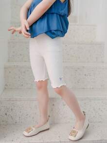 5pcs/Set 3D Butterfly Print Capri Shorts, Thin Modal Fabric, Summer - Multicolor - View 2