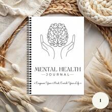 1 Stück Notizbuch Planer für psychische Gesundheit - 120 Seiten, für Angstlinderung, Selbstfürsorge-Tracking & Entspannungsprogramm