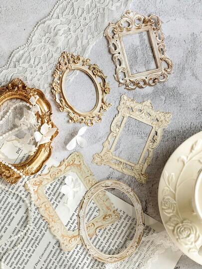 10 buc ajurat în relief cadru vintage colaj card DIY material hârtie retro arte manual etichetă decorativă jurnal planificator, rechizite școlare, înapoi la școală