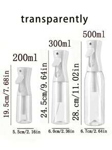 1pc Multi-Size High Pressure Mini Spray Bottle, Ultra Fine Mist Refillable Travel Clear Spray Bottle For Hair, Makeup, Gardening And Kitchen