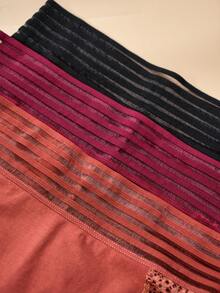 Calcinha feminina de cintura alta, 3 peças, sensual, com acabamento em renda, design de moda, cinto, malha, romântica, confortável, verão, nítida, cuecas pretas, shorts vermelhos, lingerie sexy preta para casamento, lingerie vermelha