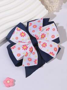 2pcs Girls Floral & Candy Print Fashion Spring/Summer Handmade Woven Butterfly Clips, Suitable For Everyday Use - Multicolor - View 8