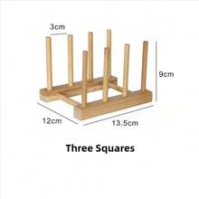 2025 DIY Locker Bamboo Drain Rack Wooden Plate Rack Dish Rack Kitchen Organizer For Plates/Cutting Boards/Plates/Cups/Pot Lid