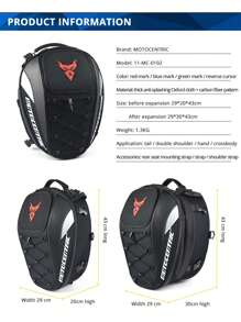 1 szt. Torba na motocykl, czarna, wodoodporna torba na motocykl, torba na tylne siedzenie, wielofunkcyjna torba na kask Motoceoss, plecak motocyklisty, torba do przechowywania bagażu, plecak na akcesoria rowerowe