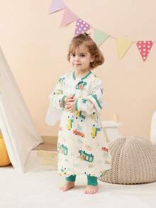 儿童睡袋 4/2 纱布平纹细布分腿睡袋 男女通用婴儿防踢睡袋 纯棉纱布柔软透气睡袋