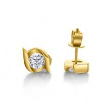 Brincos de pino elegantes femininos em prata esterlina 925, incrustados com 2 moissanitas coloridas de 0,5 ct - ideais para noivado e casamento, adequados para uso diário, festas e encontros. Ótimos presentes para o Dia dos Namorados, Páscoa, Dia das Mães, Dia das Crianças, Ação de Graças e Natal.