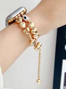 1 Peça Pulseira de Relógio para Mulheres, Pulseira de Moda de Metal Compatível com Ultra/SE/Séries 8/7/6/5/4/3/2/1, 45/49/38/40/41/42/44mm