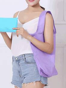 1pc Foldable Reusable Waterproof Travel Bag, Portable Lightweight Tote Bag, Large Capacity Durable Handbag, Suitable For Travel, Gym, Grocery Shopping, Picnic, Camping, Outdoor Adventure, Great Gift For Women, Shopping, Household - Multicolor - View 7