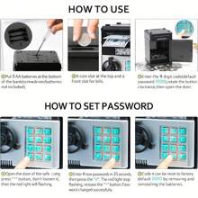 1PC Mini Metal Safe Creative Deposit Box, Piggy Bank Key Safe Christmas Gift