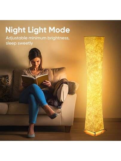 Zachte Verlichting Vloer Lamp, Minimalist Moderne Ultra Thin Warm 3000K LED Tyvek Fabric Sunshade Bureau Living Room, Bedroom, Gaming Room view 7