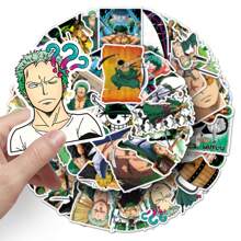 ONE PIECE 50PCS Cartoon Fight Anime One Piece Zoro Waterproof Stickers Cool Graffiti Decals DIY Phone Suitcase Laptop Fridge Wall Decoration Sticker Room Decor Home Decor Wall Stickers Personalised Stickers